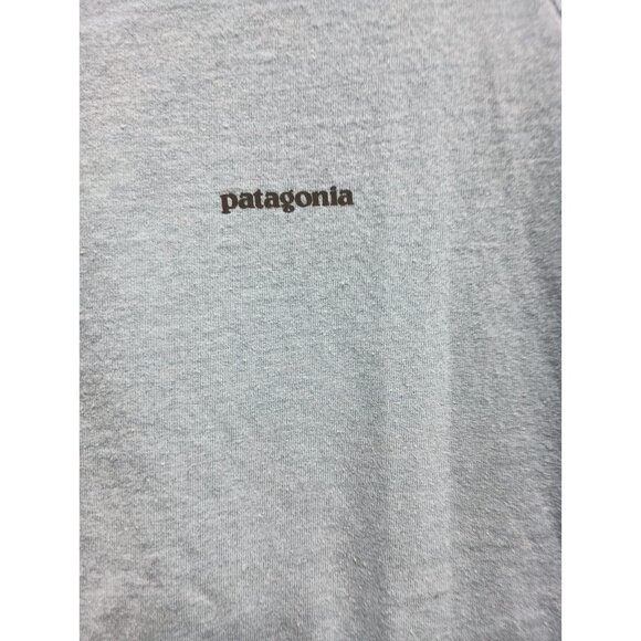 Patagonia Responsibili Tee Mens XL Blue Long Sleeve Classic Graphic Logo - Picture 2 of 11